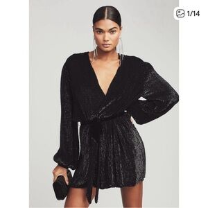Retrofete Black Sequin Dress
